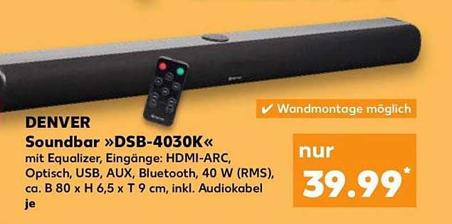 DENVER Soundbar »DSB-4030K«