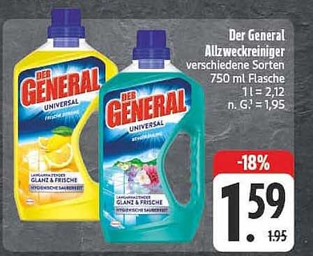 Der General Allzweckreiniger verschiedene Sorten 750 mL Flasche
