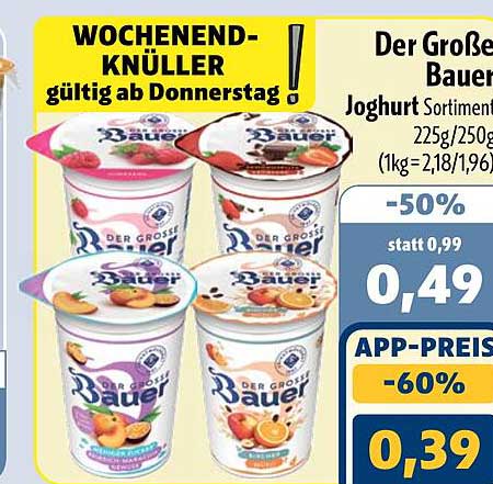 Der Große Bauer Joghurt Sortiment