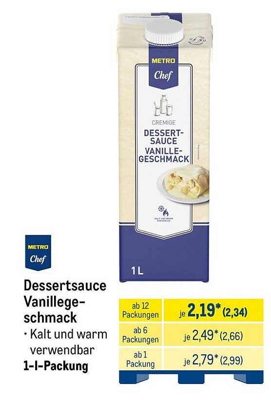 Dessertsauce Vanillegeschmack