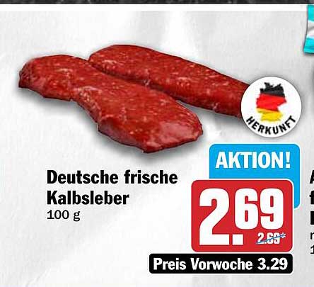 Deutsche frische Kalbsleber 100 g