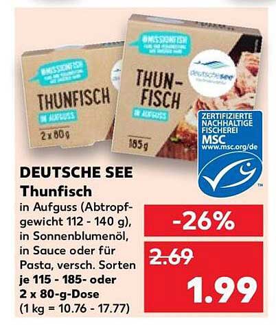 DEUTSCHE SEE Thunfisch