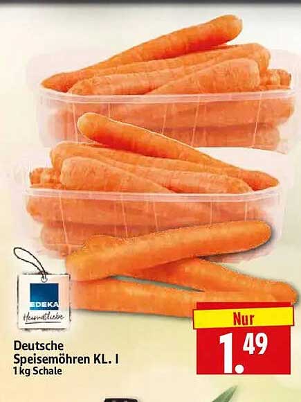 Deutsche Speisemöhren KL. I 1 kg Schale