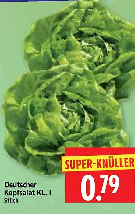 Deutscher Kopfsalat KL. I Stück