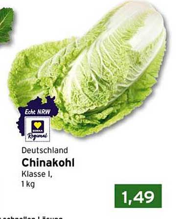 Deutschland Chinakohl Klasse I, 1 kg