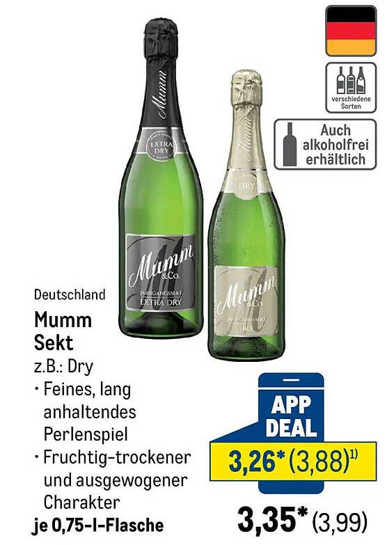 Deutschland Mumm Sekt z.B.: Dry