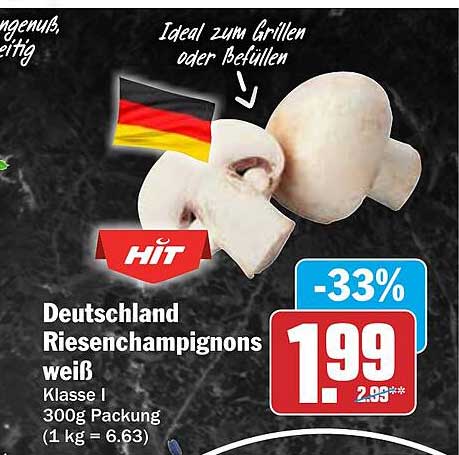 Deutschland Riesenchampignons weiß
