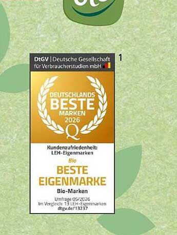 DEUTSCHLANDS BESTE MARKEN 2026 BESTE EIGENMARKE