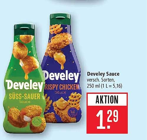 Develey Sauce versch. Sorten, 250 ml (1 L = 5,16)