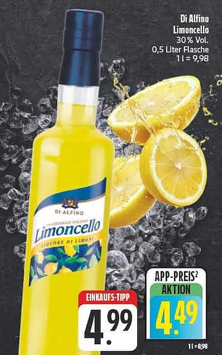 Di Alfino Limoncello 30% Vol. 0,5 Liter Flasche 1 l = 9,98