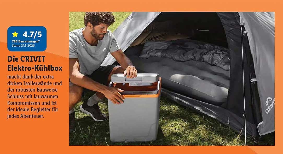 Die CRIVIT Elektro-Kühlbox
