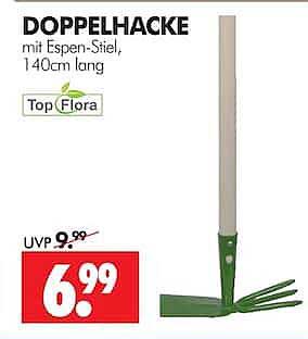 DOPPELHACKE mit Espen-Stiel, 140cm lang Top Flora