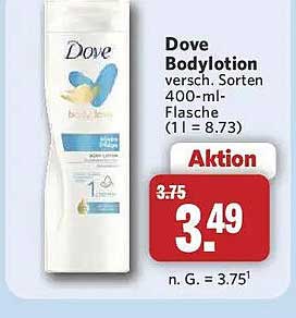 Dove Bodylotion versch. Sorten 400-ml-Flasche (1 l = 8.73)