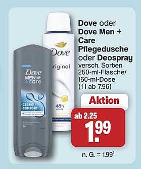 Dove oder Dove Men + Care Pflegedusche oder Deospray versch. Sorten