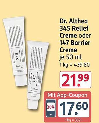 Dr. Althea 345 Relief Creme oder 147 Barrier Creme je 50 ml