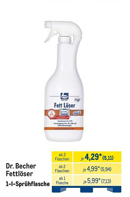 Dr. Becher Fettlöser 1-l-Sprühflasche