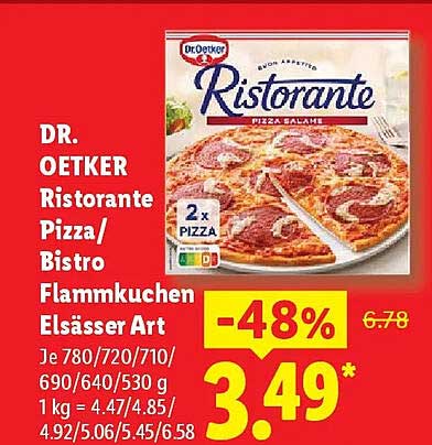 DR. OETKER Ristorante Pizza/ Bistro Flammkuchen Elsässer Art
