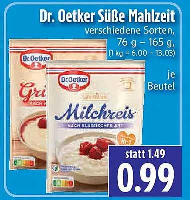 Dr. Oetker Süße Mahlzeit