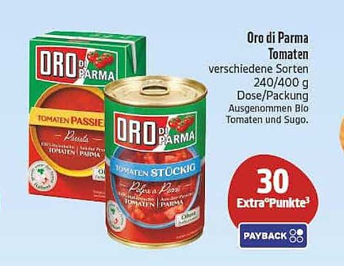 Dro di Parma Tomaten verschiedene Sorten 240/400 g Dose/Packung Ausgenommen Bio Tomaten und Sugo.