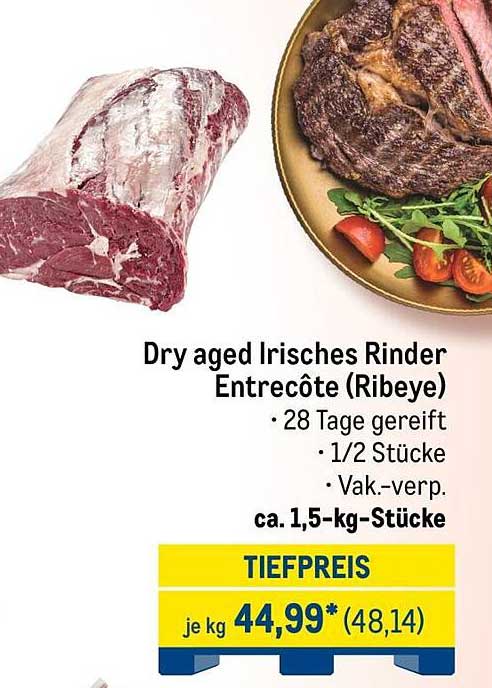 Dry aged Irisches Rinder Entrecôte (Ribeye)