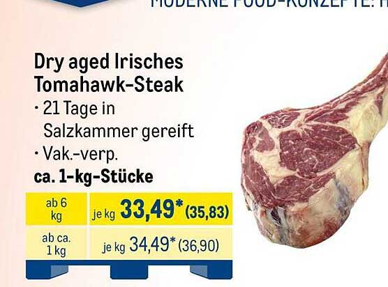 Dry aged Irisches Tomahawk-Steak