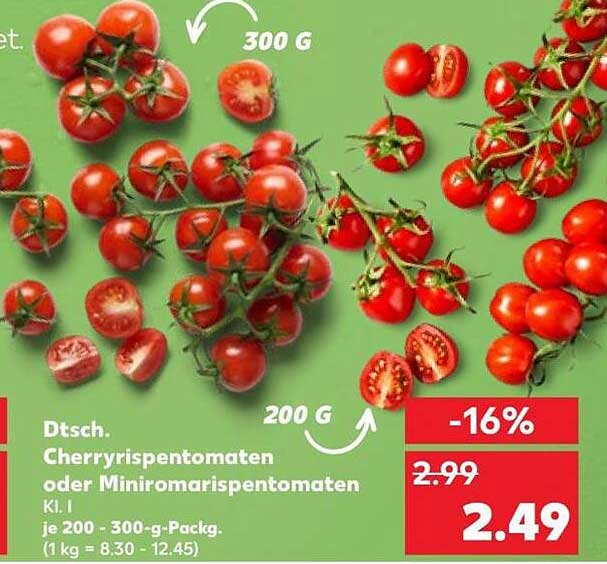 Dtsch. Cherryrispentomaten oder Miniromarispentomaten