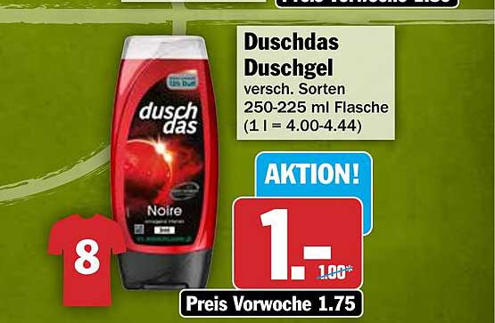 Duschdas Duschgel versch. Sorten 250-225 ml Flasche (1 l = 4.00-4.44)