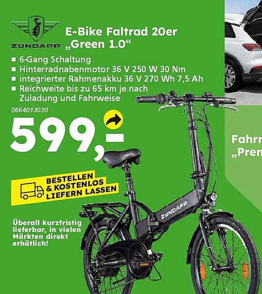 E-Bike Faltrad 20er „Green 1.0“