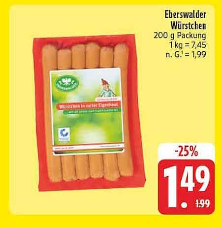Eberswalder Würstchen 200 g Packung