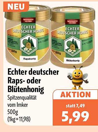 Echter deutscher Raps- oder Blütenhonig