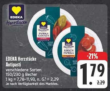 EDEKA Herzstücke Antipasti verschiedene Sorten 150/230 g Becher