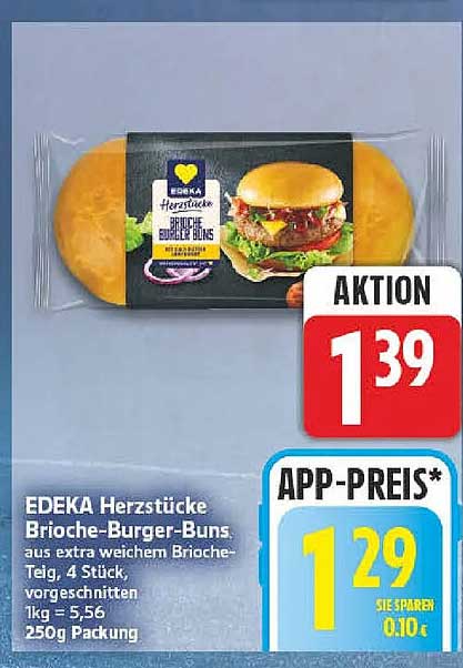 EDEKA Herzstücke Brioche-Burger-Buns