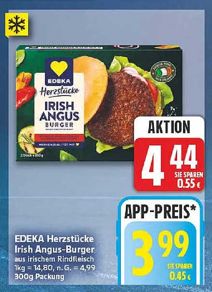 EDEKA Herzstücke Irish Angus-Burger