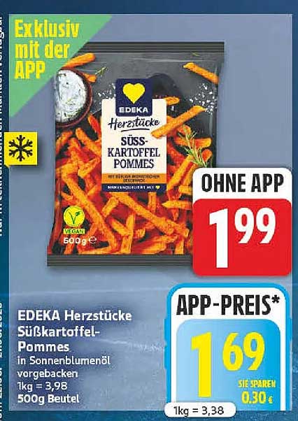 EDEKA Herzstücke Süßkartoffel-Pommes