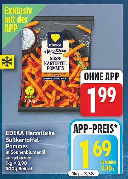 EDEKA Herzstücke Süßkartoffel-Pommes