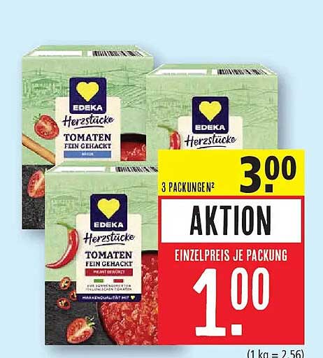 EDEKA Herzstücke TOMATEN FEIN GEHACKT