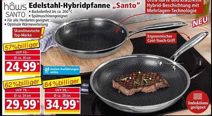Edelstahl-Hybridpfanne „Santo“