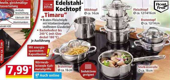 Edelstahl-Kochtopf „Timaru“