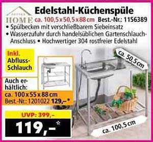 Edelstahl-Küchenspüle
