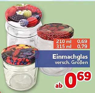 Einmachglas versch. Größen