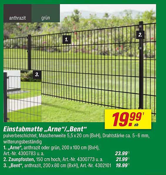 Einstabmatte „Arne“/„Bent“