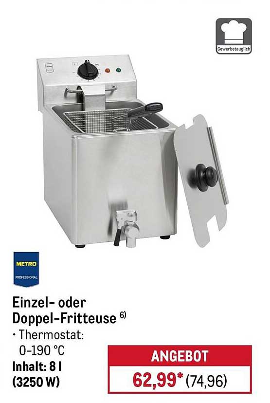 Einzel- oder Doppel-Fritteuse