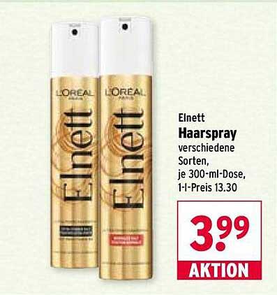 Elnett Haarspray verschiedene Sorten, je 300-ml-Dose, 1-l-Preis 13.30