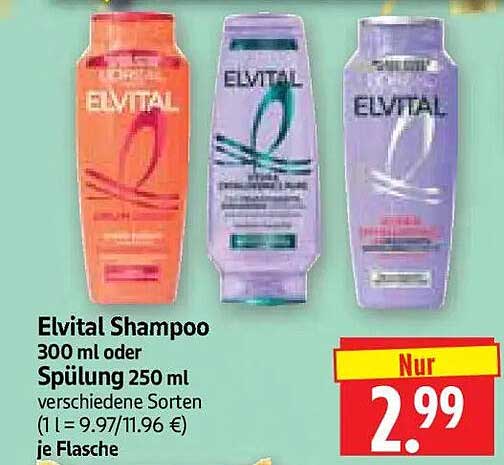 Elvital Shampoo 300 ml oder Spülung 250 ml verschiedene Sorten
