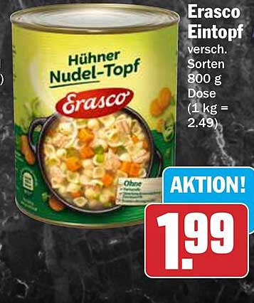 Erasco Eintopf versch. Sorten 800 g Dose (1 kg = 2.49)