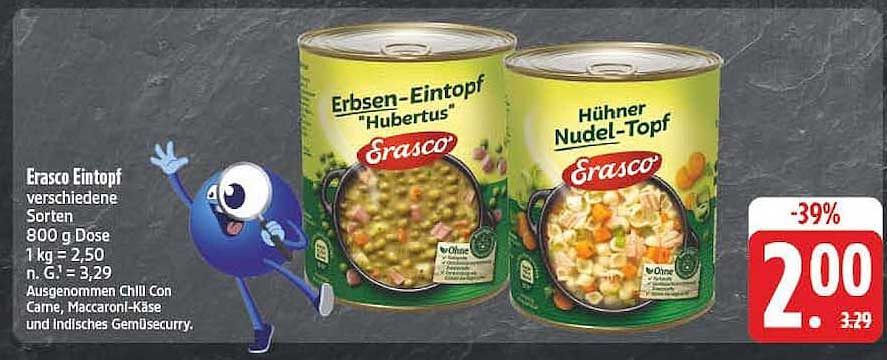 Erasco Eintopf verschiedene Sorten 800 g Dose