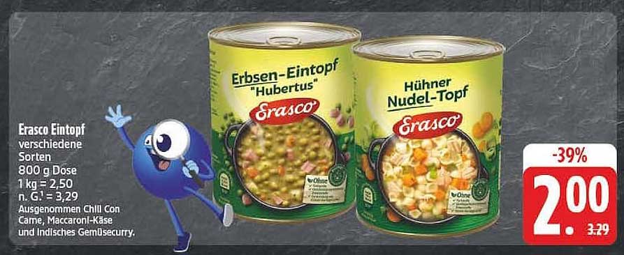 Erasco Eintopf verschiedene Sorten 800 g Dose