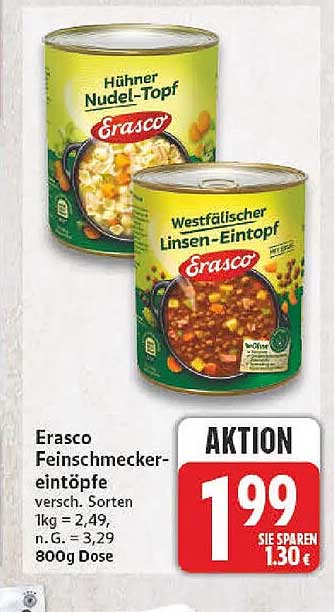 Erasco Feinschmeckereintöpfe versch. Sorten 1kg