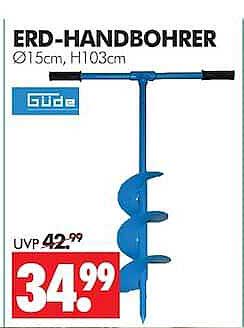ERD-HANDBOHRER Ø15cm, H103cm