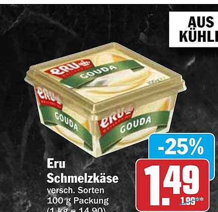 Eru Schmelzkäse versch. Sorten 100 g Packung